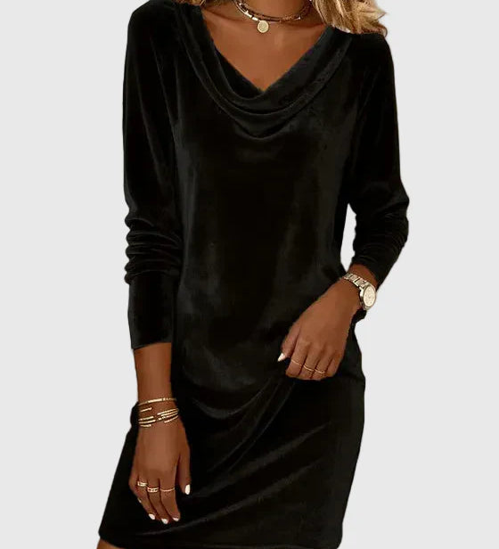 Zsófia - Laza Fazonú Velúr Ruha