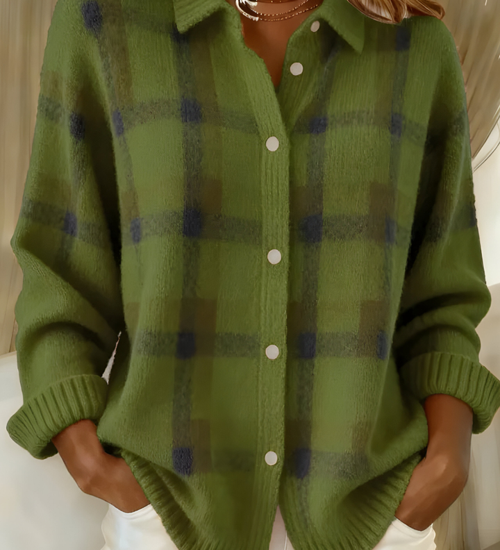 Nerava | Kockás Kötött Kardigán — Marlisle London