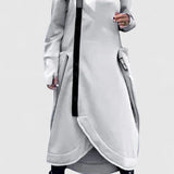 MARIE - Hosszú kabát kapucnival és cipzárral