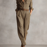 Celia | Kockás Overall Finom Részletekkel