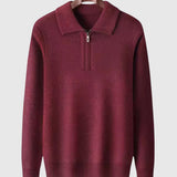 Levente - Kasjmírvékony pulóver negyedzipzárral Gstaad