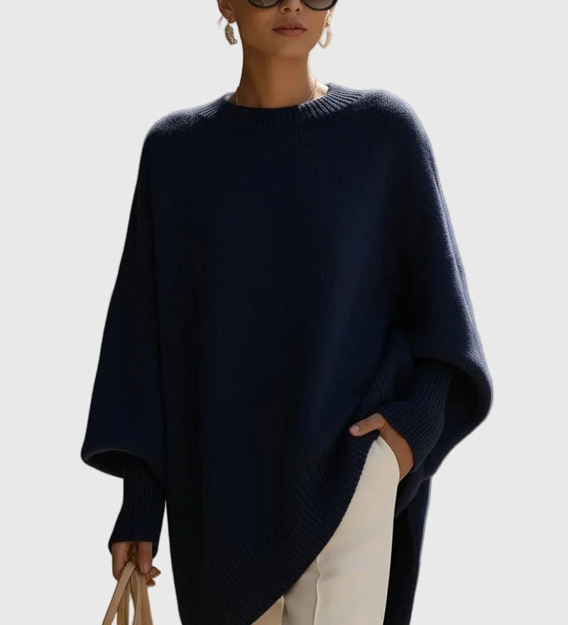 Kimia - Oversized Kötött Kerek Nyakú Pulóver