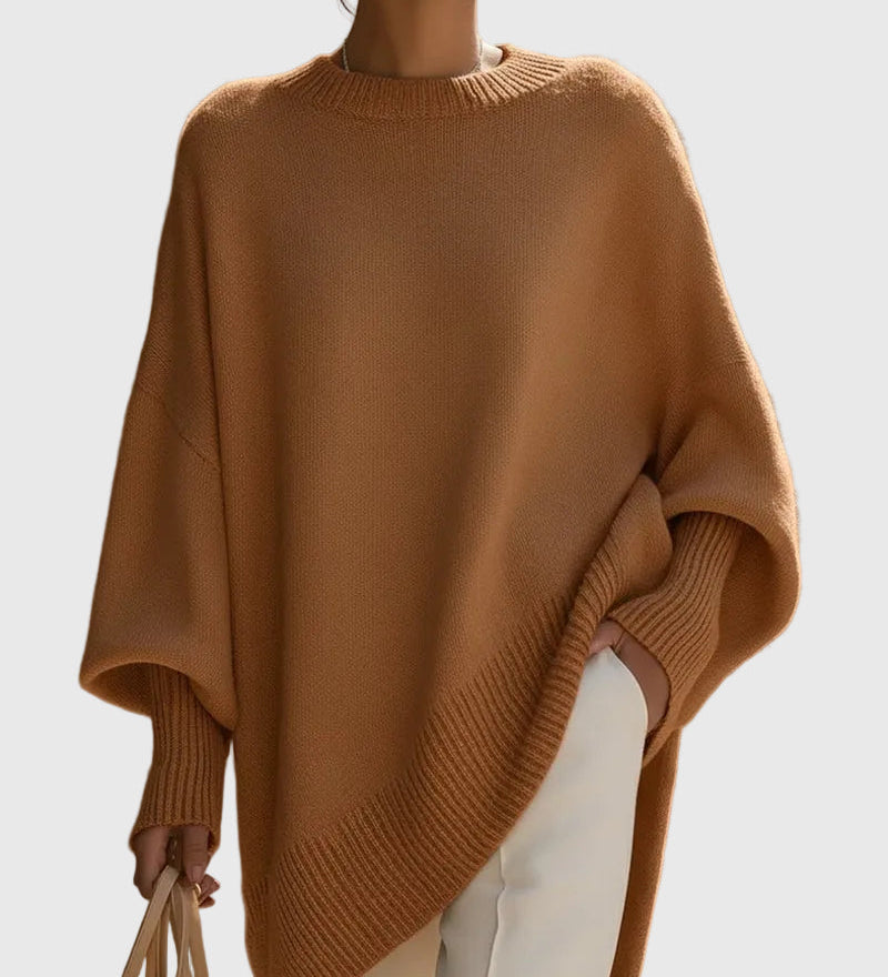 Kimia - Oversized Kötött Kerek Nyakú Pulóver