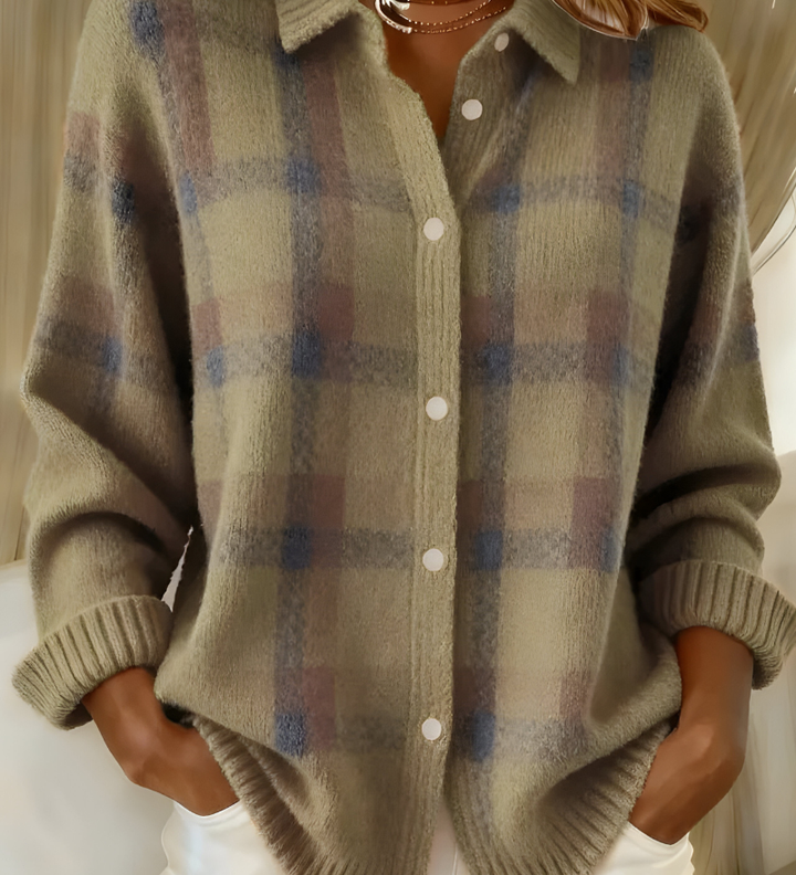 Nerava | Kockás Kötött Kardigán — Marlisle London