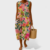 Alena - Elegáns Virágos Ruha