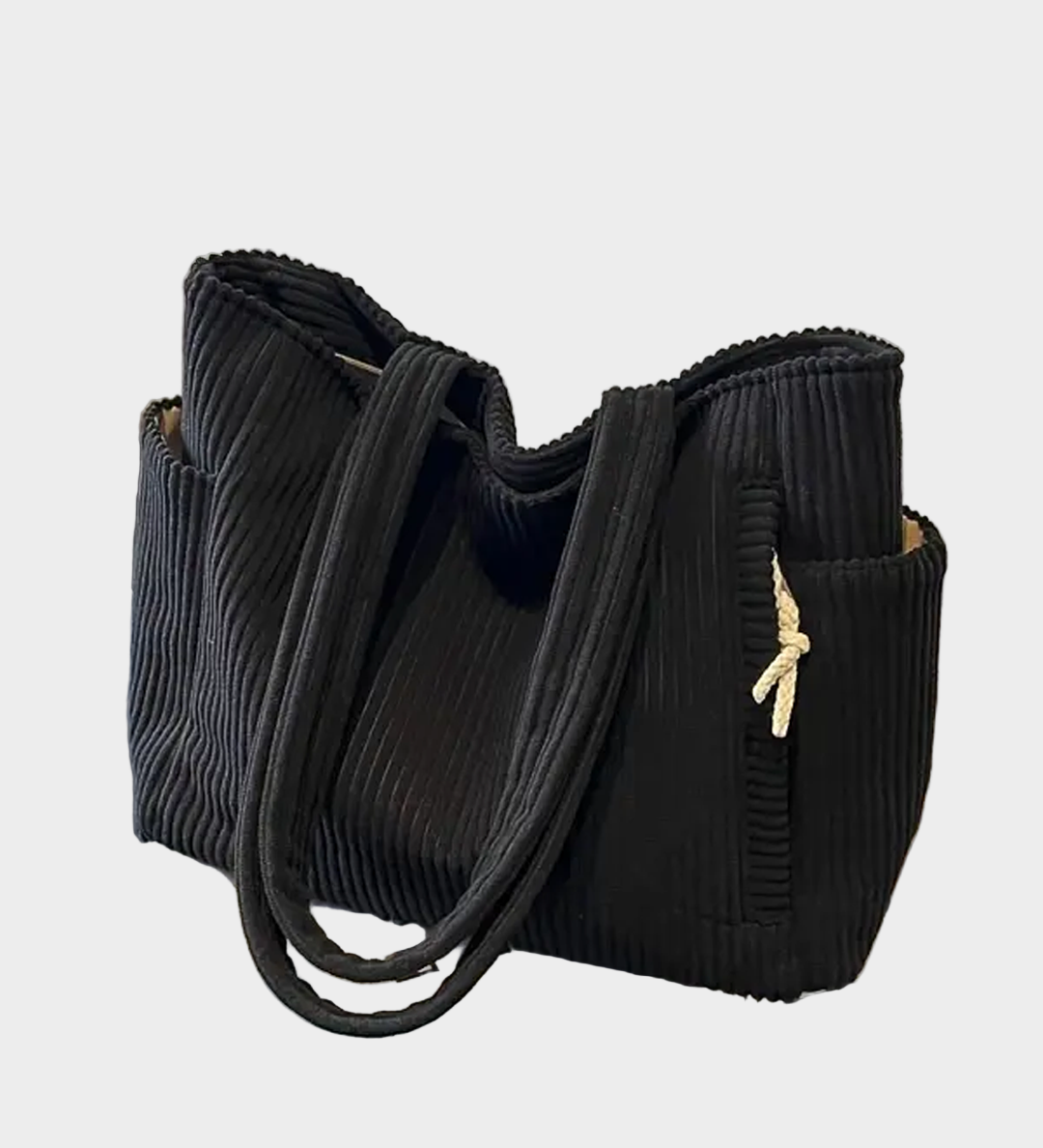 Kötött Oldaltáska Részletes Zsinórcsomóval és Modern Árnyalattal