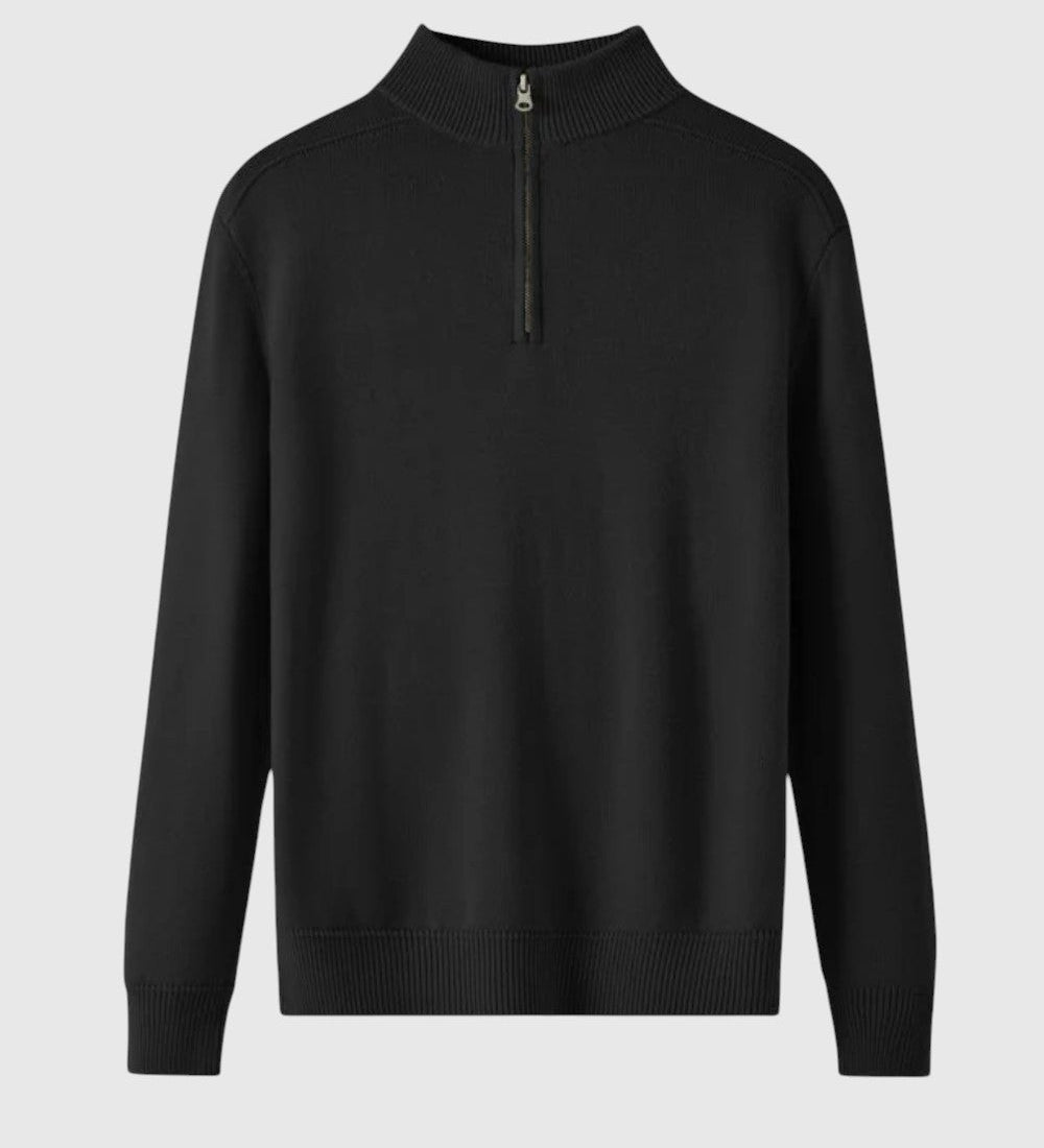 Jenő - Merinó gyapjú pulóver cipzárral Capri