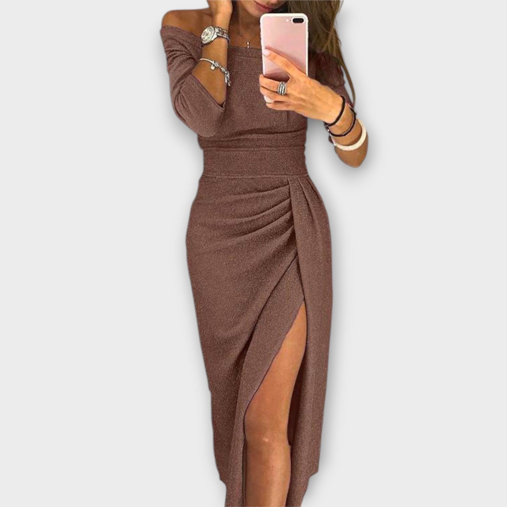 Lena - Elegáns, vállnélküli ruha