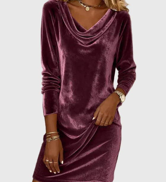 Zsófia - Laza Fazonú Velúr Ruha