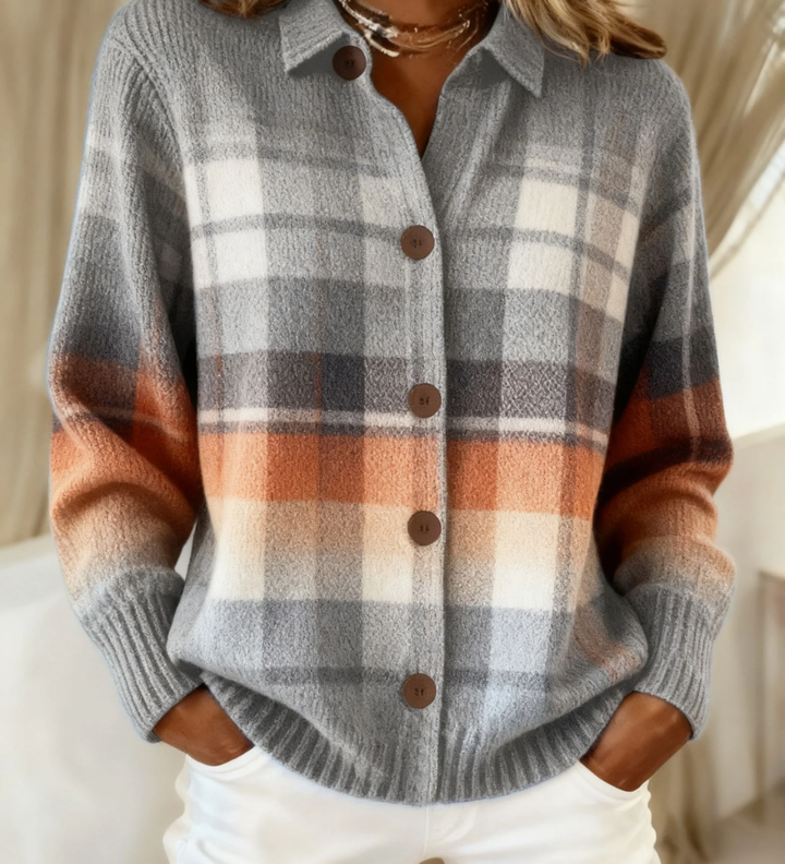 Nerava | Kockás Kötött Kardigán — Marlisle London