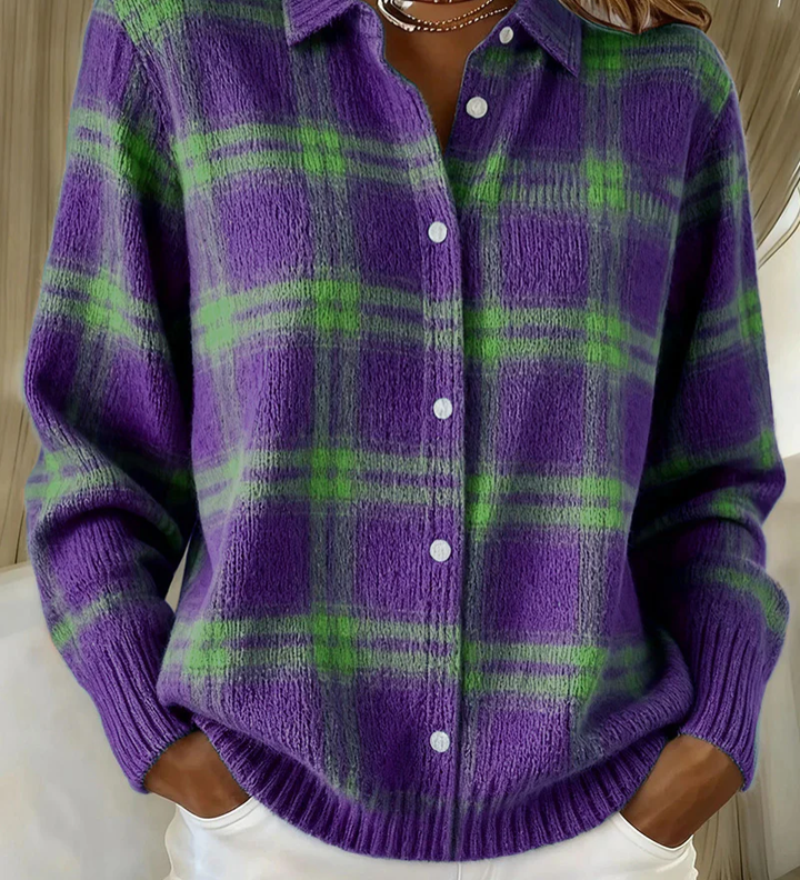 Nerava | Kockás Kötött Kardigán — Marlisle London