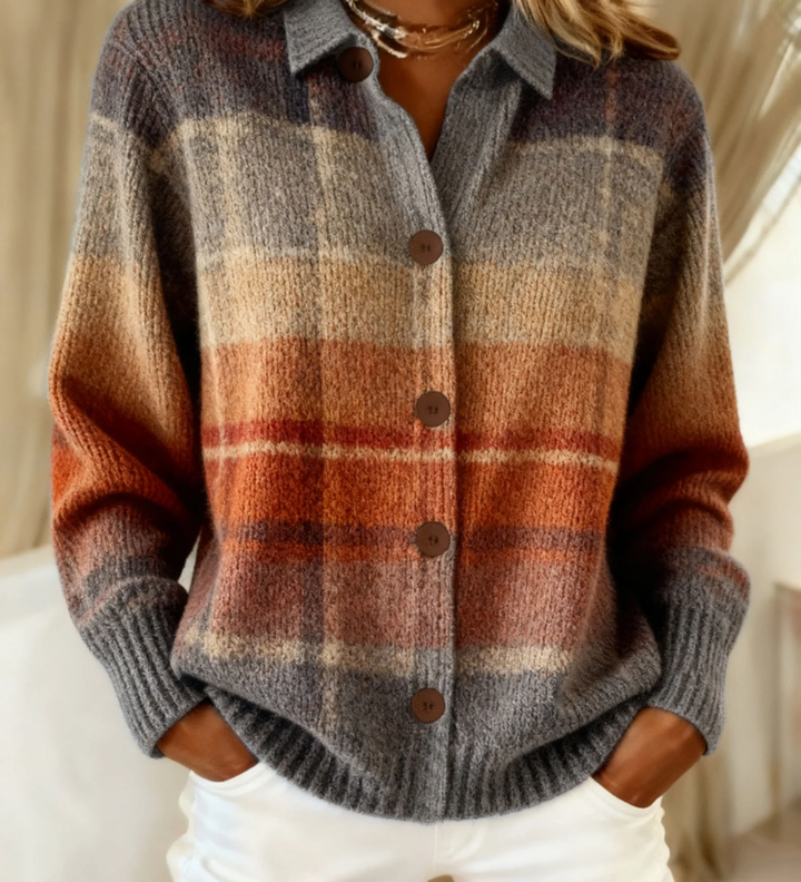 Nerava | Kockás Kötött Kardigán — Marlisle London