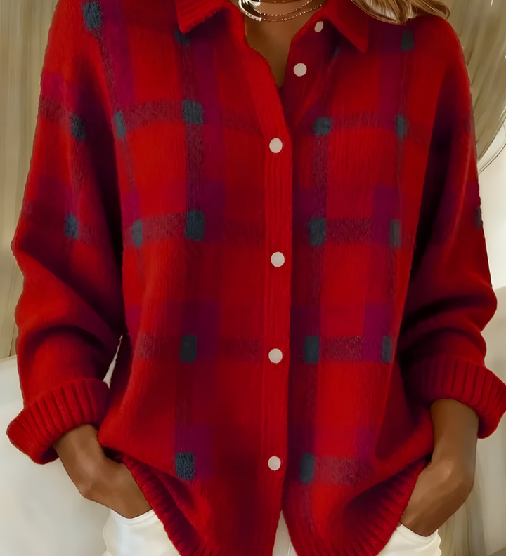 Nerava | Kockás Kötött Kardigán — Marlisle London