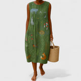 Alena - Elegáns Virágos Ruha