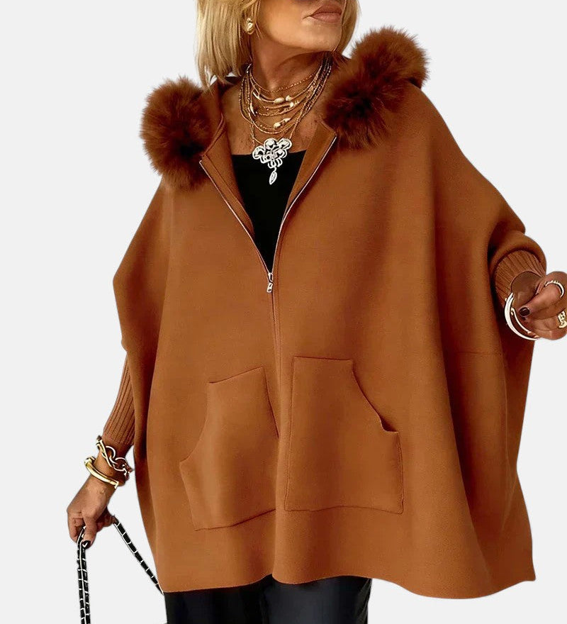 Arabelle - Kényelmes Kapucnis Kabát Törölköző Gallérral