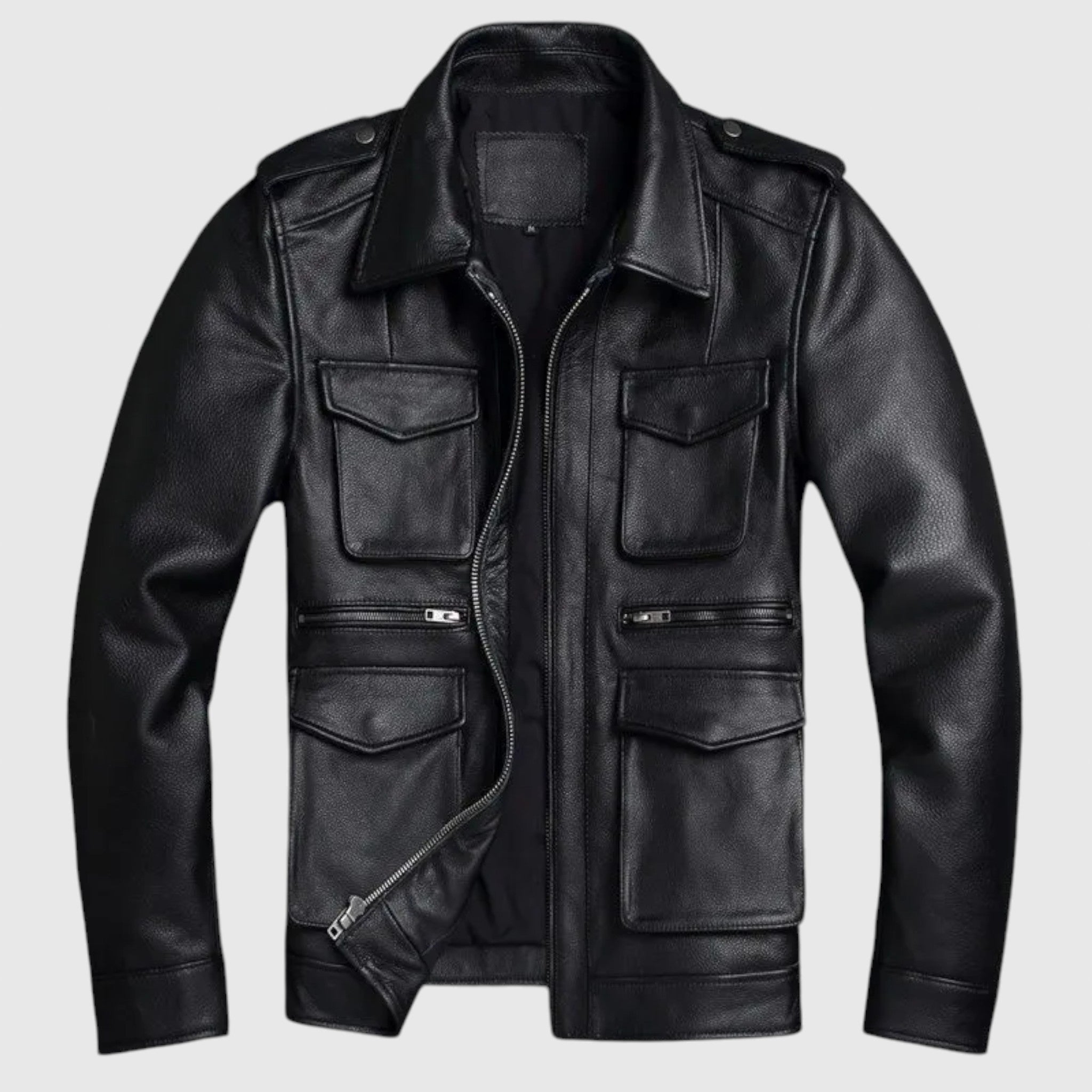 Todor - Bőrkabát zsebekkel