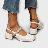 Celandra - Mary Jane csillogó pántokkal és blokk sarkú