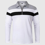 Ábel - Elegáns pulóver cipzárral és csíkokkal